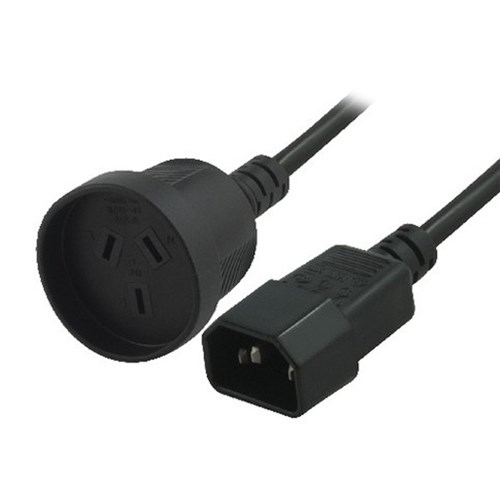 POWER EXTENSION CABLE 15CM 3-Pin AU Female - IEC C14 Male